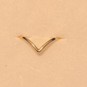 Gold Chevron V Shaped Ring